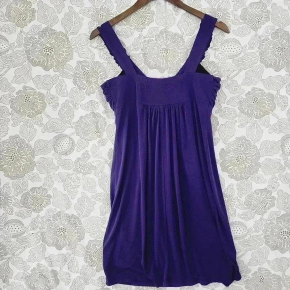 Carole Little Ruffle V neck Mini Tank Dress Fit & Flare 8 unlined - Picture 2 of 7